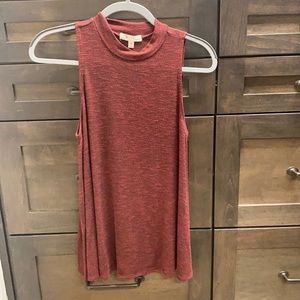 Red high neck tank top